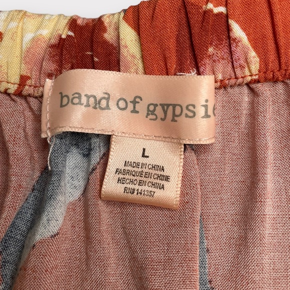 Band of Gypsies - Off Shoulder Floral Maxi Dress - Red - Size Large - Picture 6 of 7